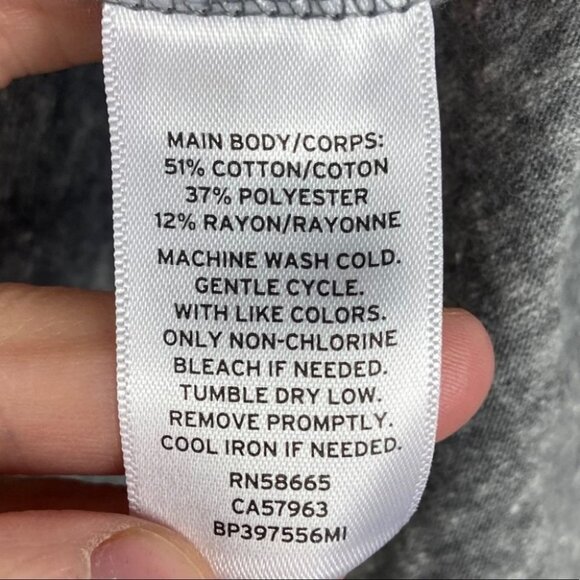 NEW Nordstrom BP V-Neck Short Sleeve Tee Grey Size Large Cotton‎ Cloudy Heather - Picture 5 of 6